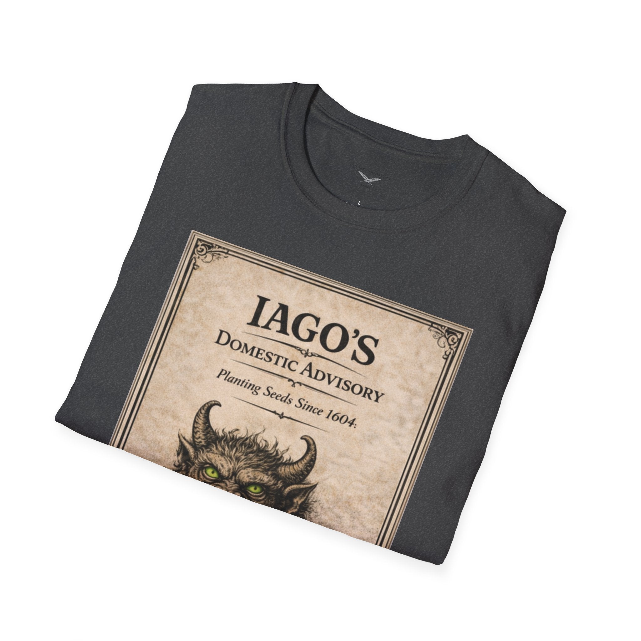 Iago’s Domestic Advisory T-Shirt – Vintage Literary Humor Tee