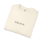 'G.R.A.C.E.' Front Print with Scripture References Back (Christian Faith Tee)