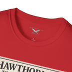 Hawthorne Embroidery T-Shirt - Vintage Literary Humor Tee