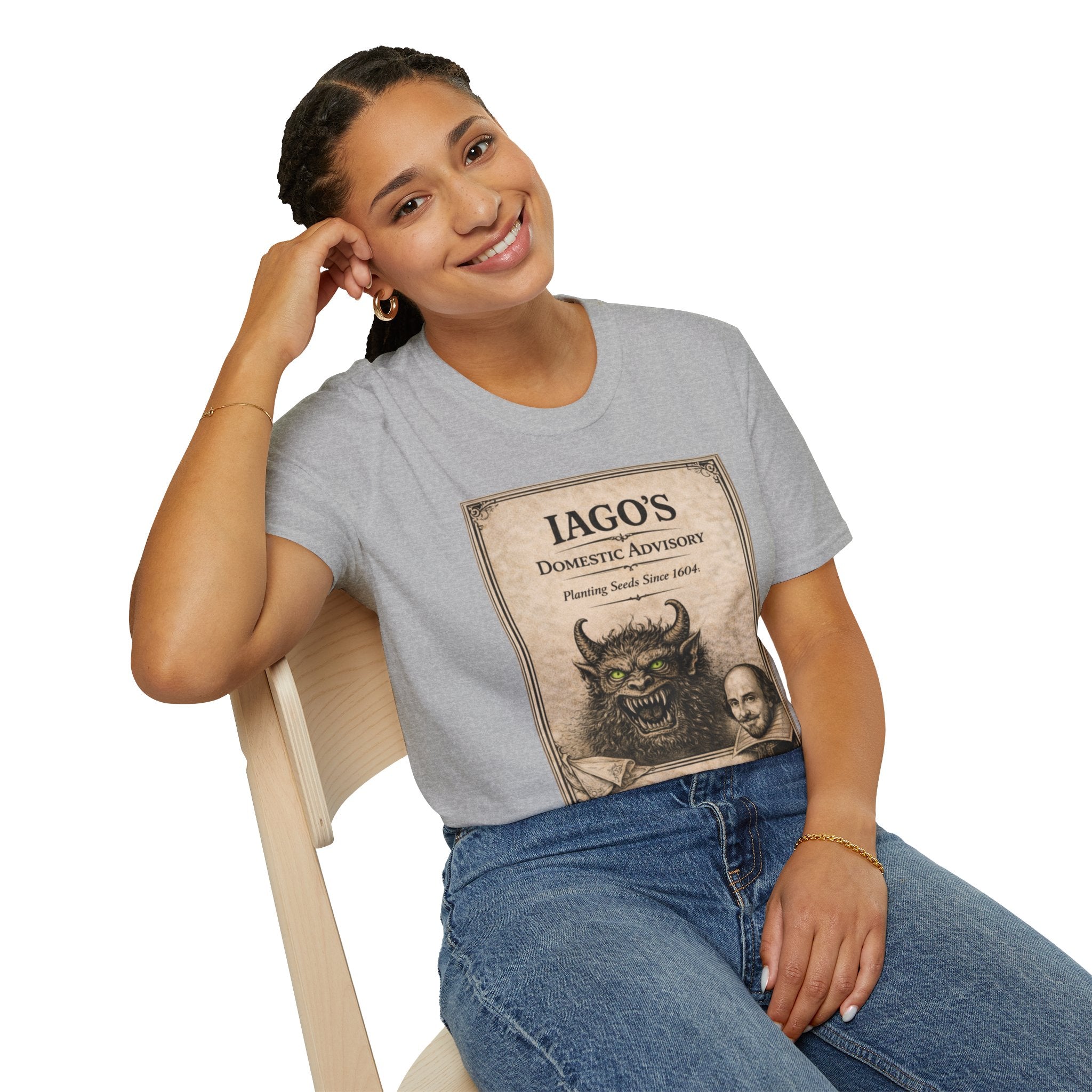 Iago’s Domestic Advisory T-Shirt – Vintage Literary Humor Tee