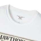 Hawthorne Embroidery T-Shirt - Vintage Literary Humor Tee