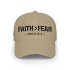 Faith > Fear — Psalm 56:3 — Embroidered Cap | The Foundation Collection (Light Colors)