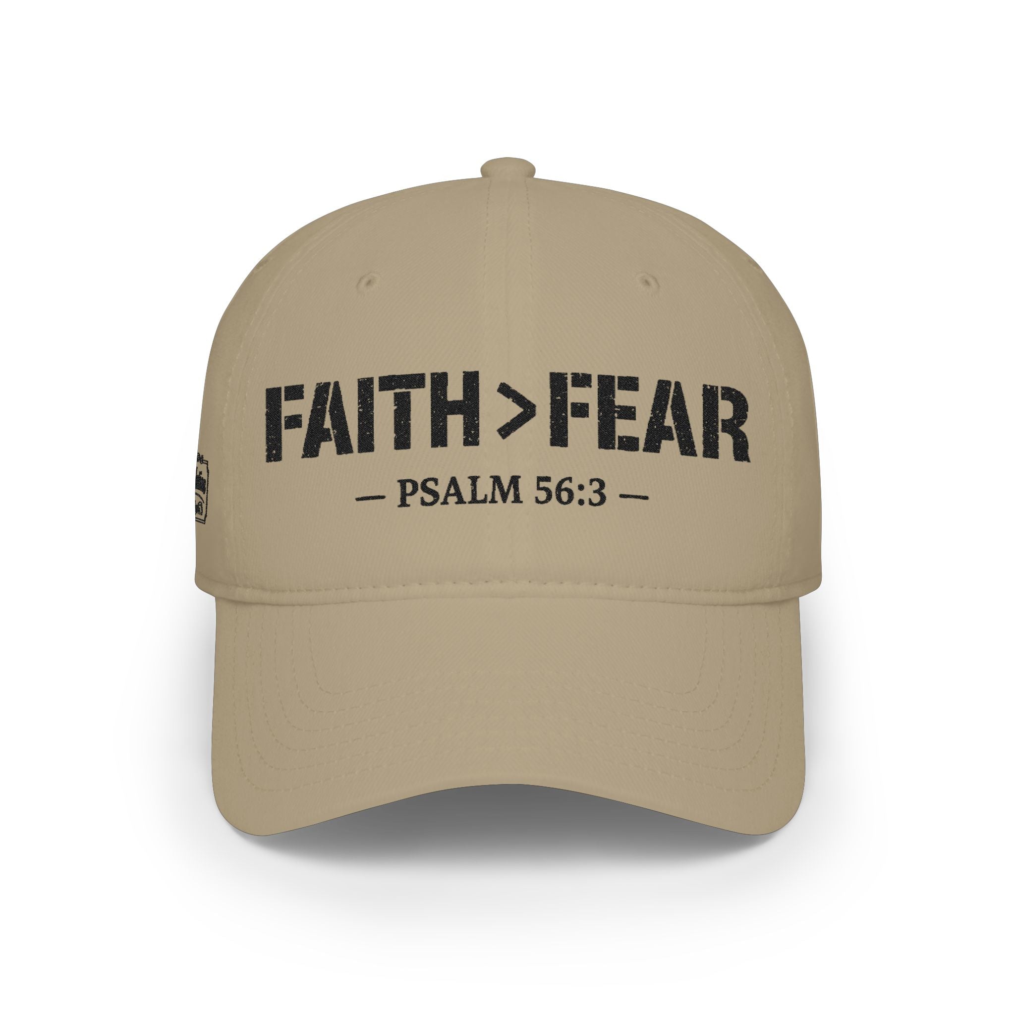 Faith > Fear — Psalm 56:3 — Embroidered Cap | The Foundation Collection (Light Colors)