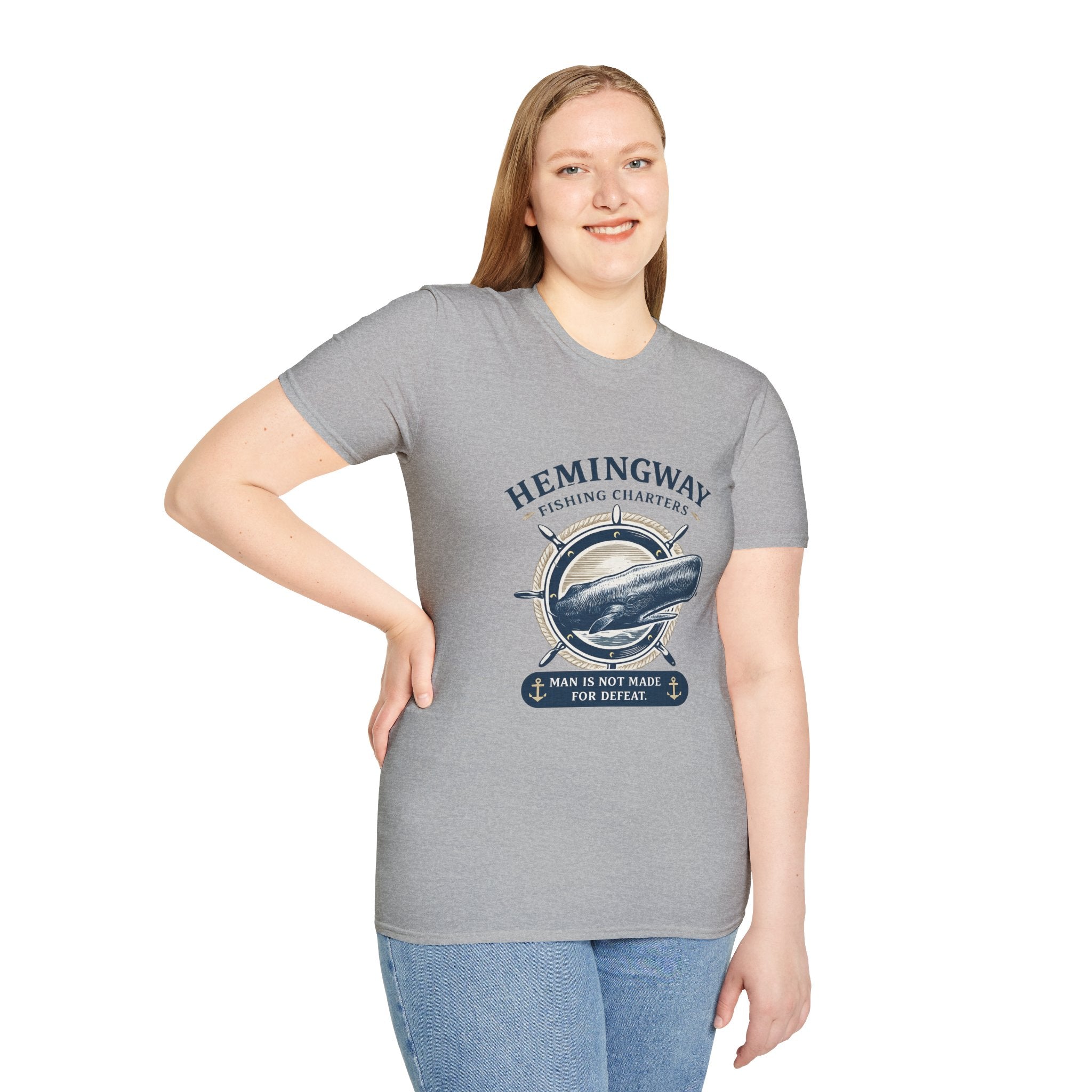 Hemingway Fishing Charters Tee – Vintage Literary Humor Tee