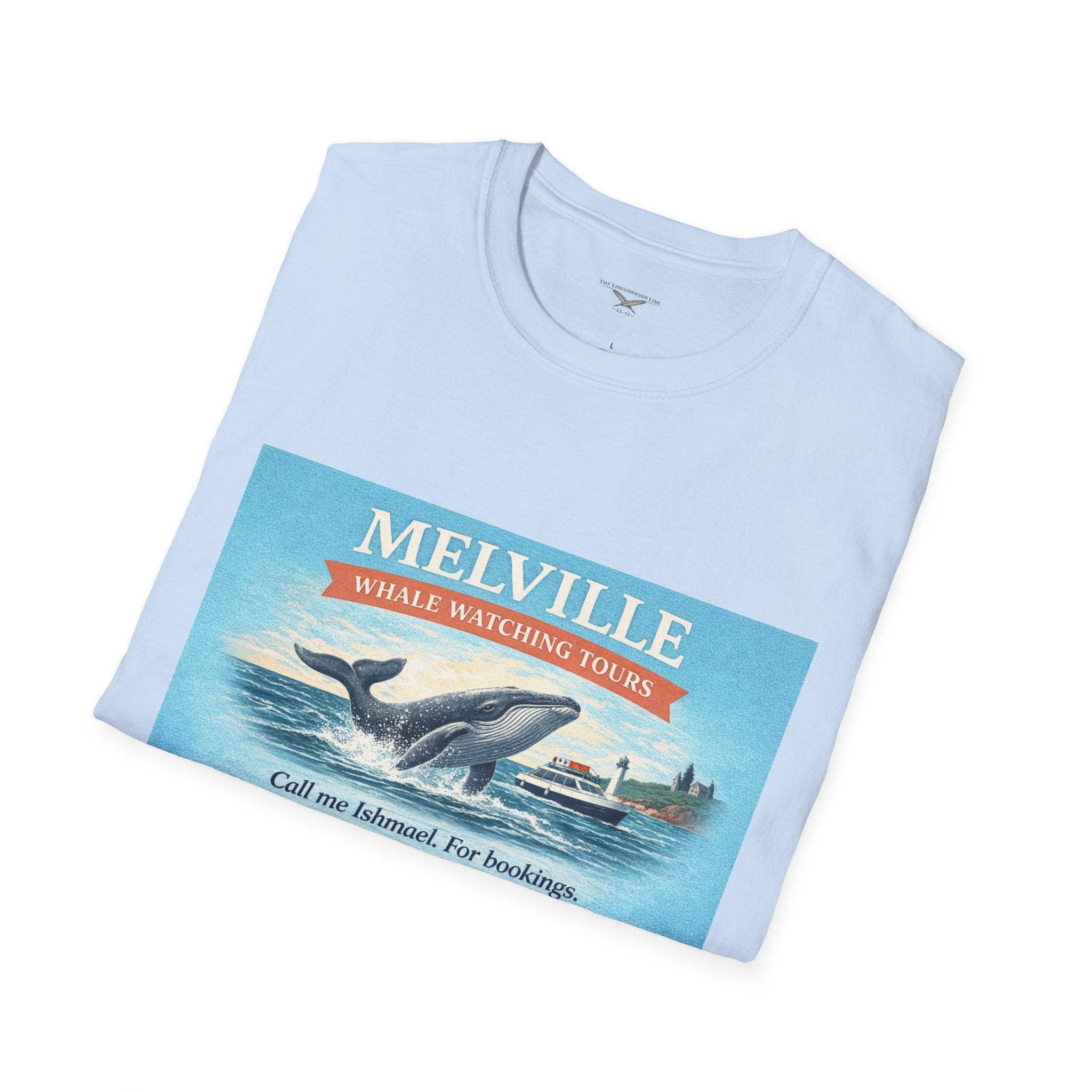 Melville Whale Watching T-Shirt — Vintage Literary Humor Tee
