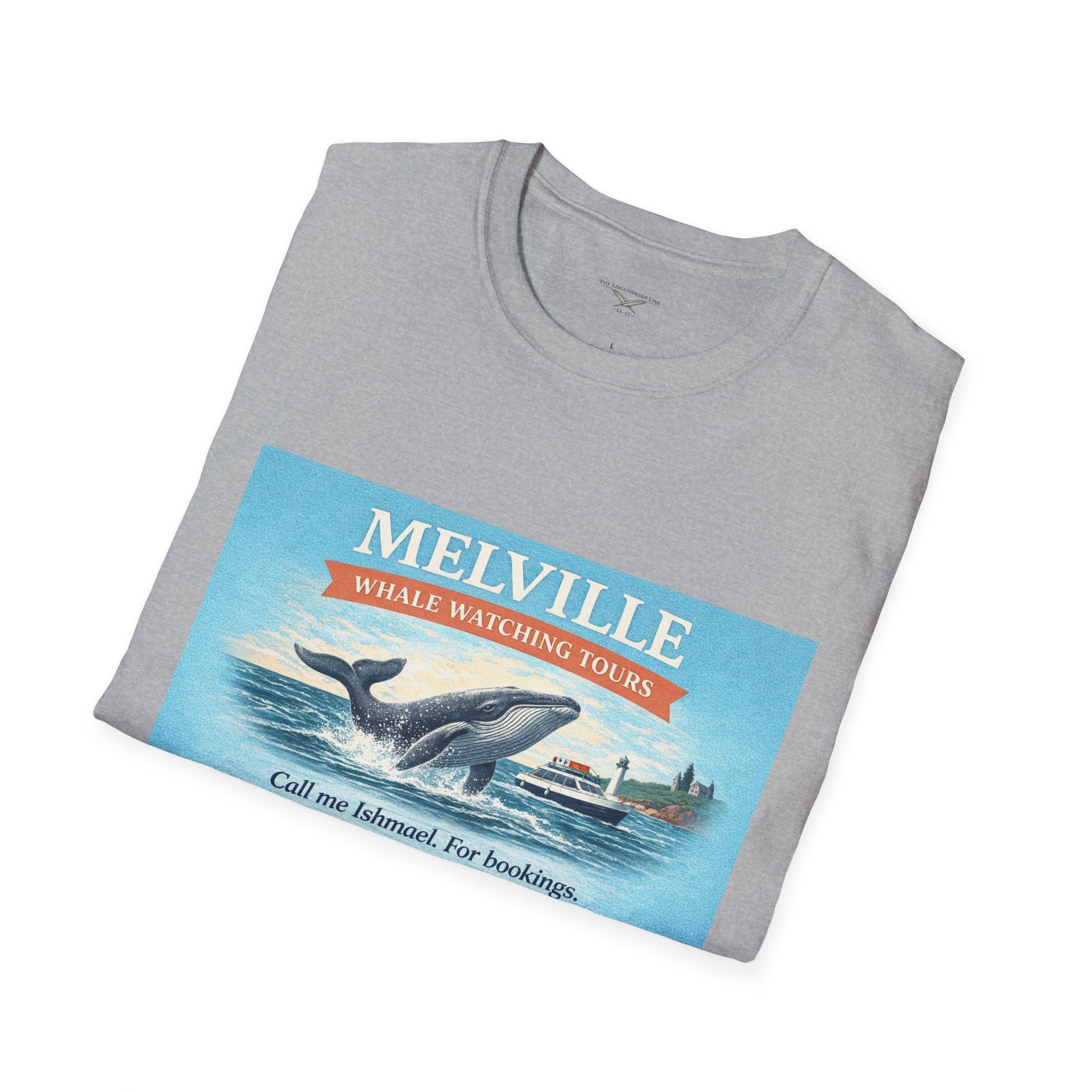 Melville Whale Watching T-Shirt — Vintage Literary Humor Tee