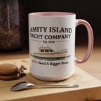 Yacht Company Accent Coffee Mug — "Amity Island Yacht Company: You Need A Bigger Boat"