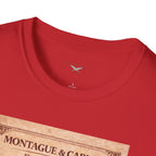 Montague & Capulet Dating Services T-Shirt – Vintage Literary Humor Tee