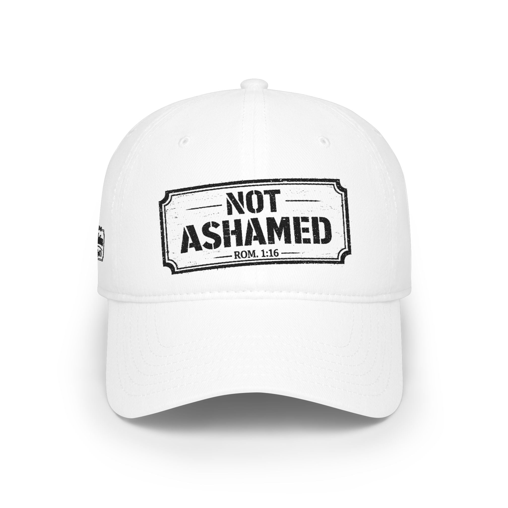 Not Ashamed — Romans 1:16 — Embroidered Cap | The Foundation Collection (Light Colors)
