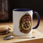 Lady of the Quilt Accent Coffee Mug — 'Legacy in Every Stitch' Quilting Gift
