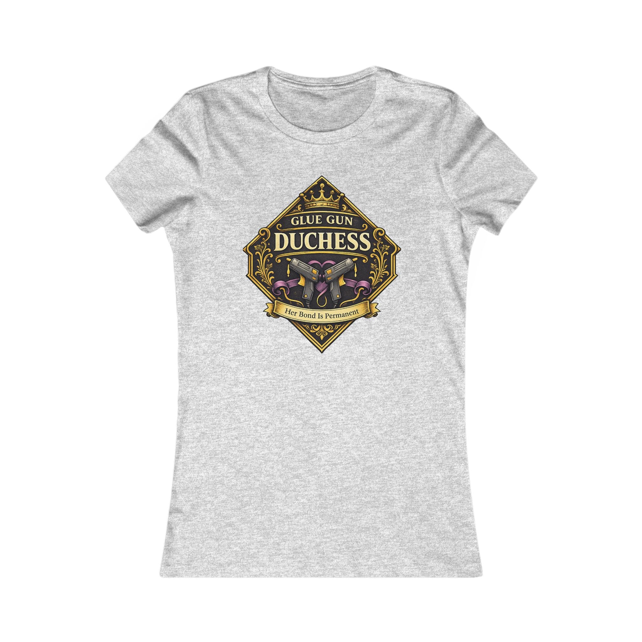 Duchess Skull Floral Graphic Tee — 'Glue Gun Duchess' Women's Shirt