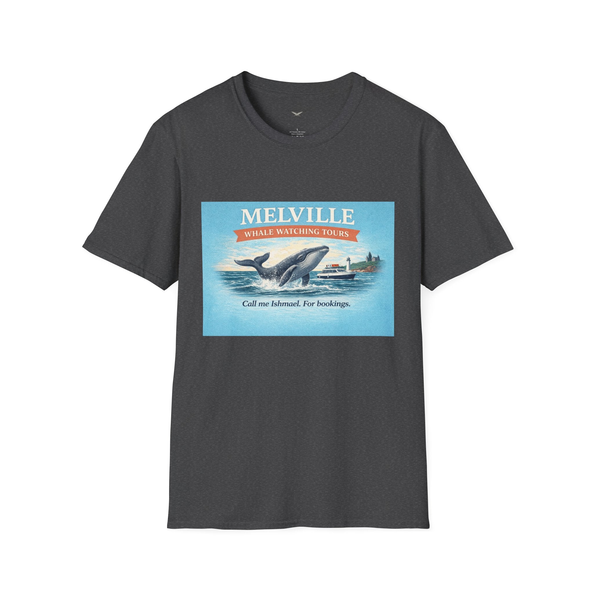 Melville Whale Watching T-Shirt — Vintage Literary Humor Tee