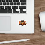 Bearded Dude Die-Cut Sticker — Cool Orange Logo Sticker for Laptops & Gear