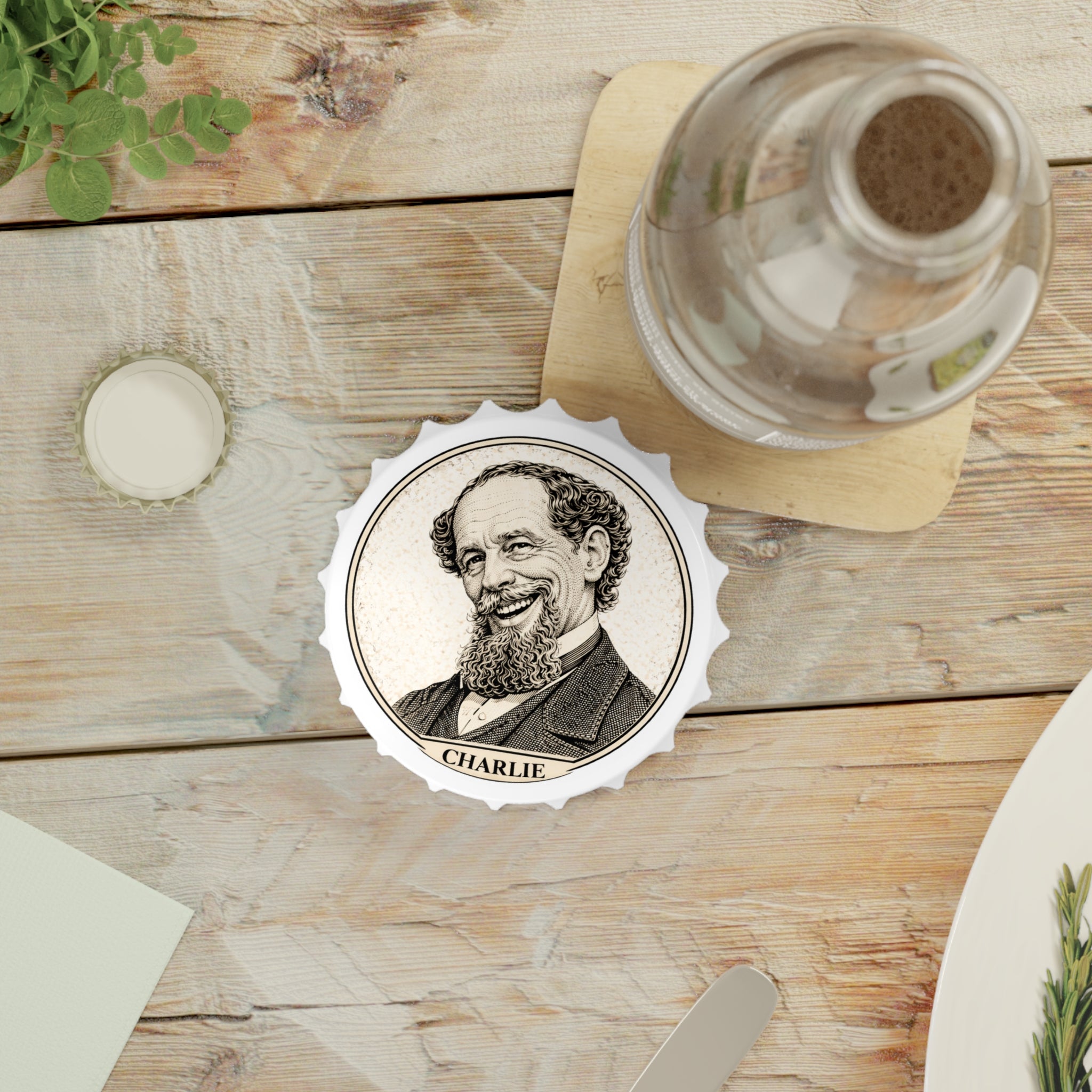 Crack One with Charlie -- Magnetic Bottle Opener — The Author's Tavern