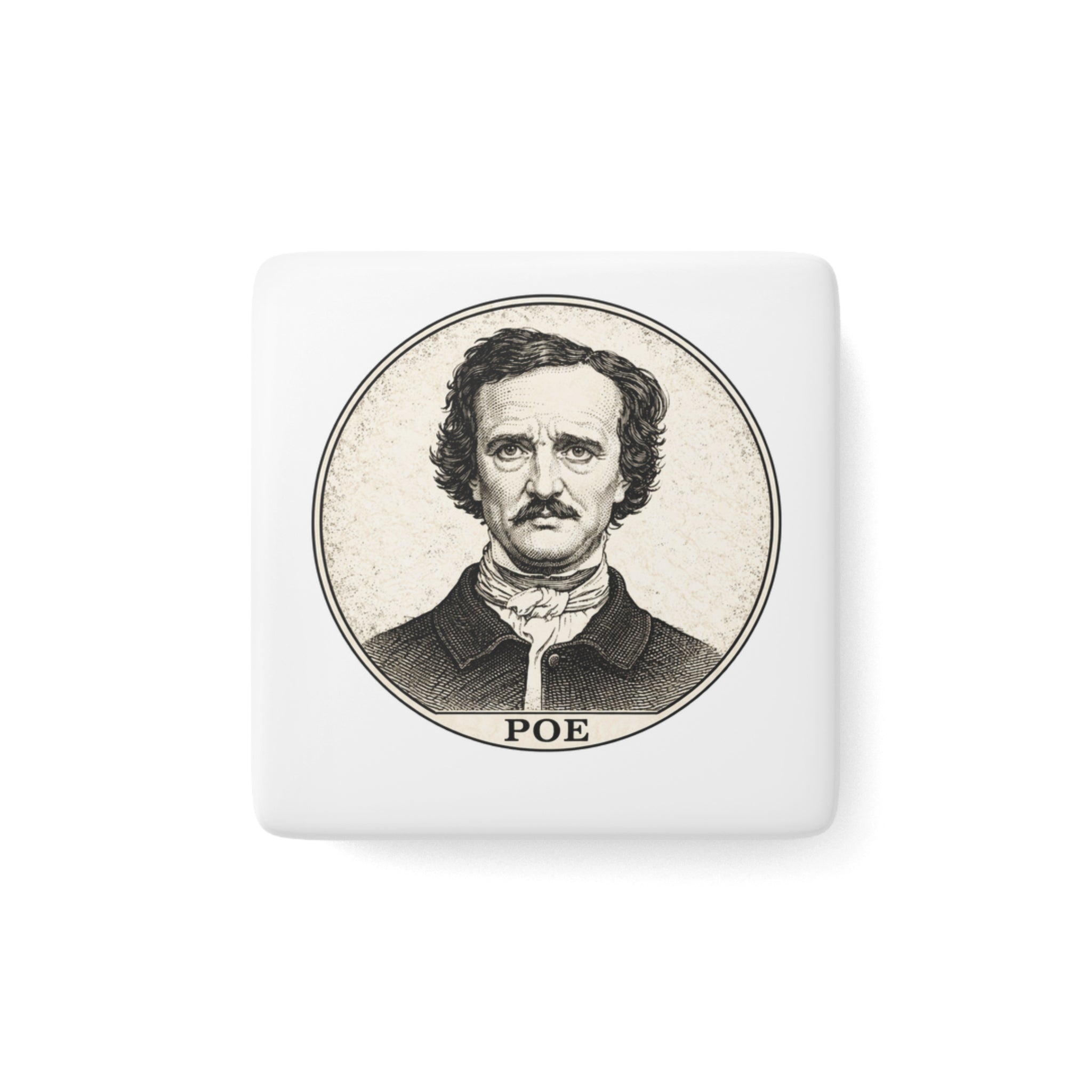 Edgar Allan Poe — Porcelain Portrait Magnet:  From The Author’s Gallery