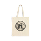 Canvas Tote Bag — Minimal Matthew 28:6 "He Is Risen" Design / Cave Resurrection Illustration