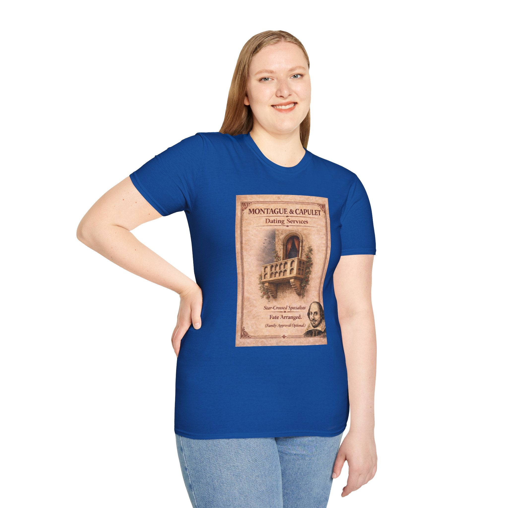 Montague & Capulet Dating Services T-Shirt – Vintage Literary Humor Tee