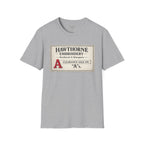Hawthorne Embroidery T-Shirt - Vintage Literary Humor Tee