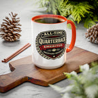 Mug - 'All-Time Quarterback Emeritus' Vintage Football Crest Coffee Mug (11oz/15oz)