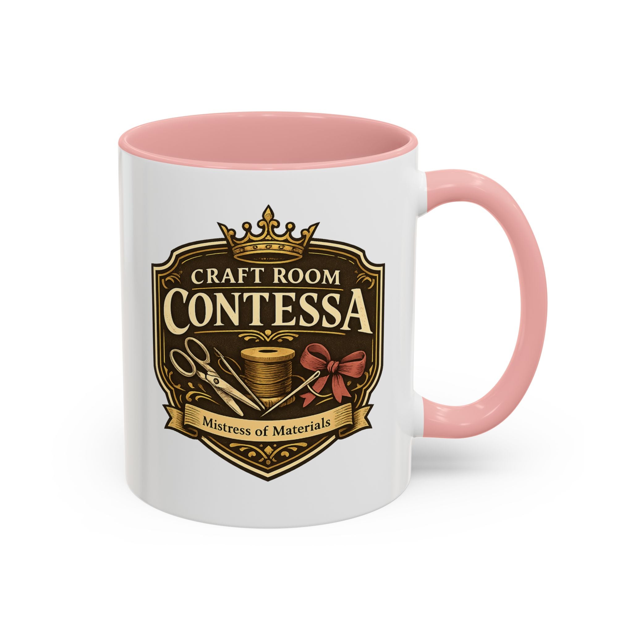 Contessa Craft Room Coffee Mug — "Craft Room Contessa: Mistress of Materials" Accent Mug
