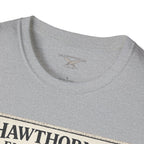 Hawthorne Embroidery T-Shirt - Vintage Literary Humor Tee