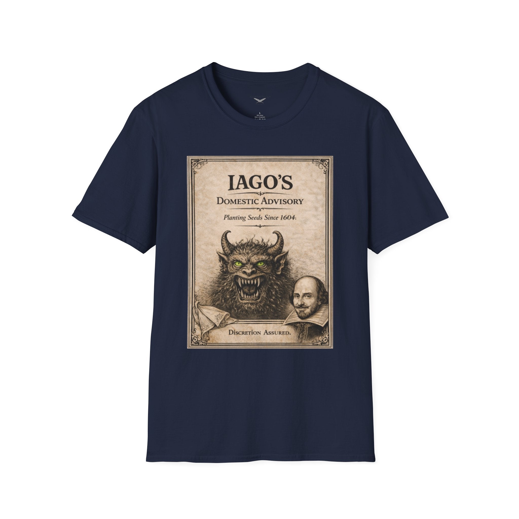 Iago’s Domestic Advisory T-Shirt – Vintage Literary Humor Tee
