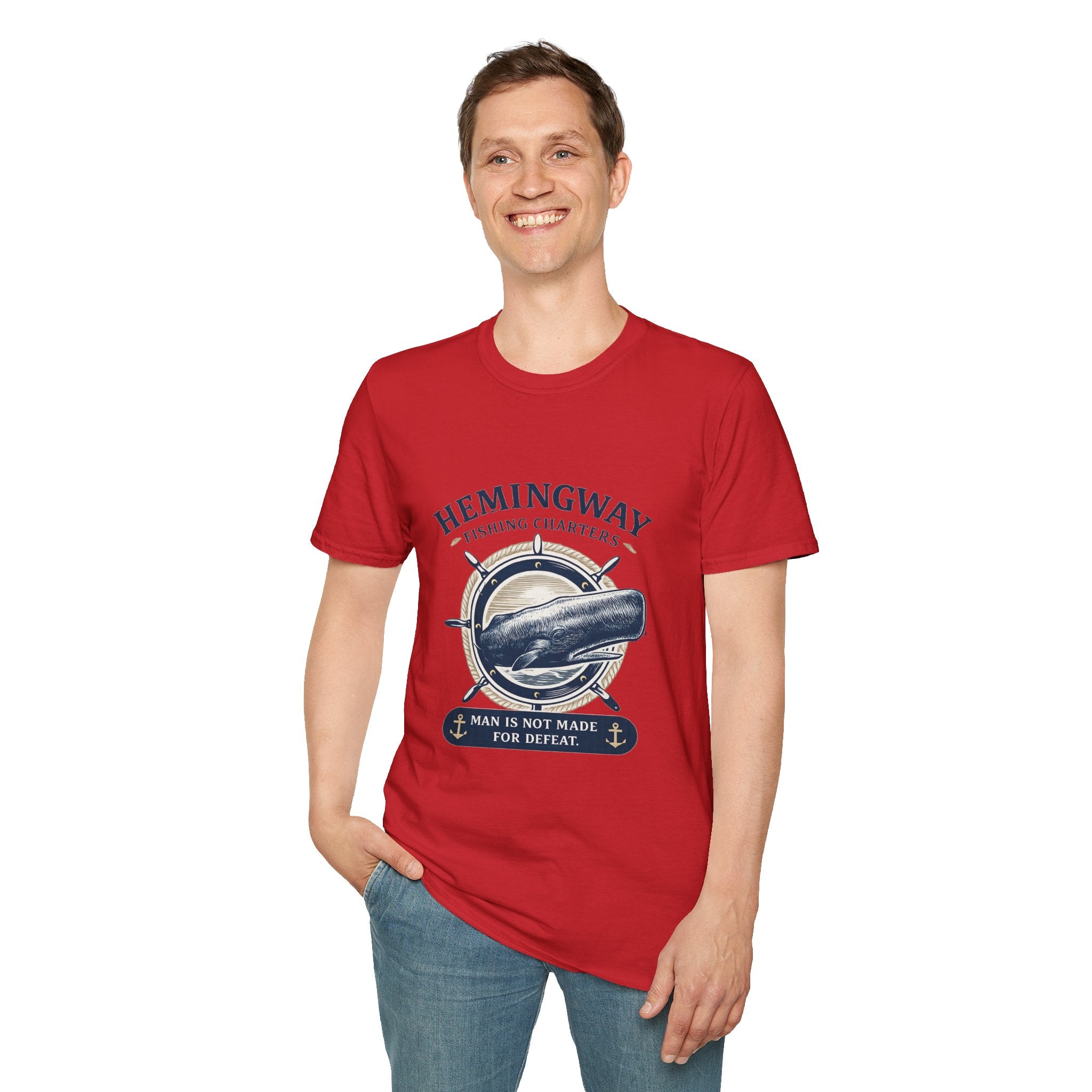 Hemingway Fishing Charters Tee – Vintage Literary Humor Tee
