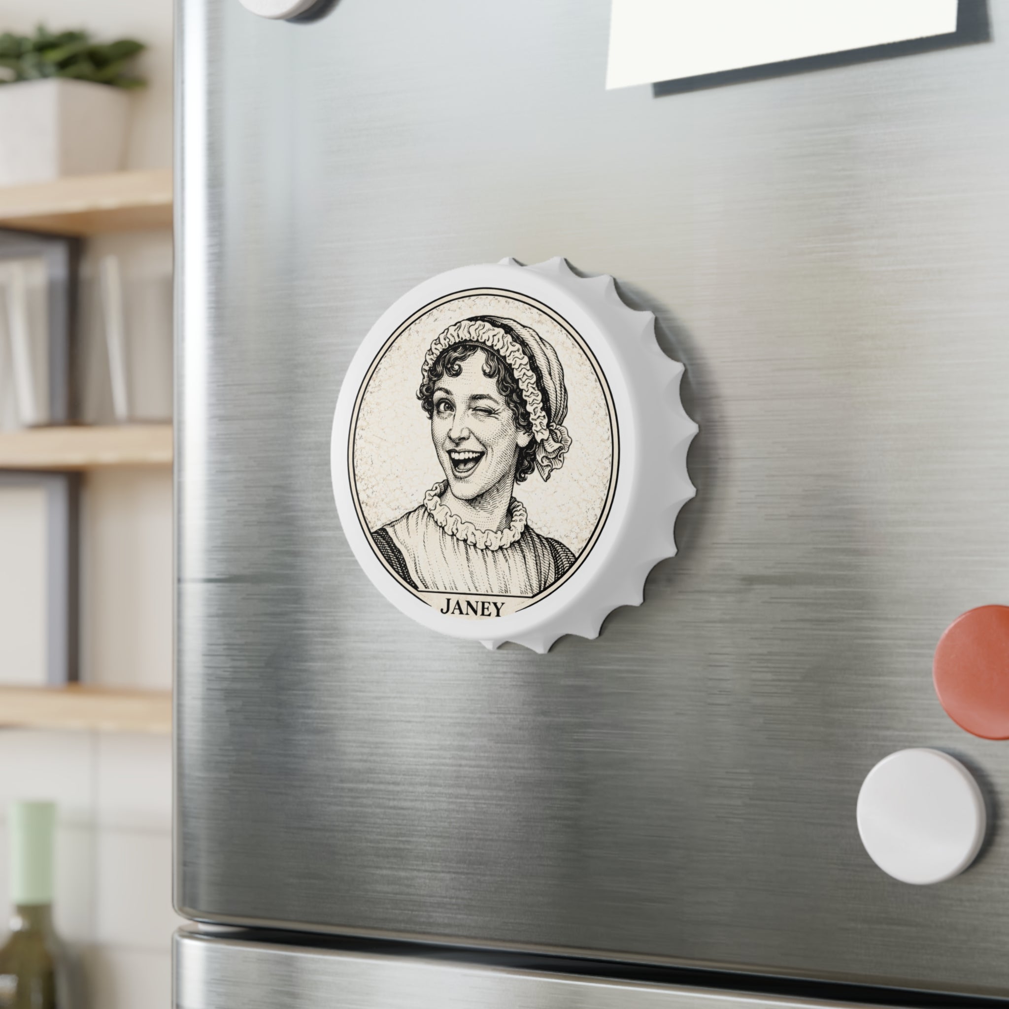 Crack One with Janey -- Magnetic Bottle Opener — The Author's Tavern