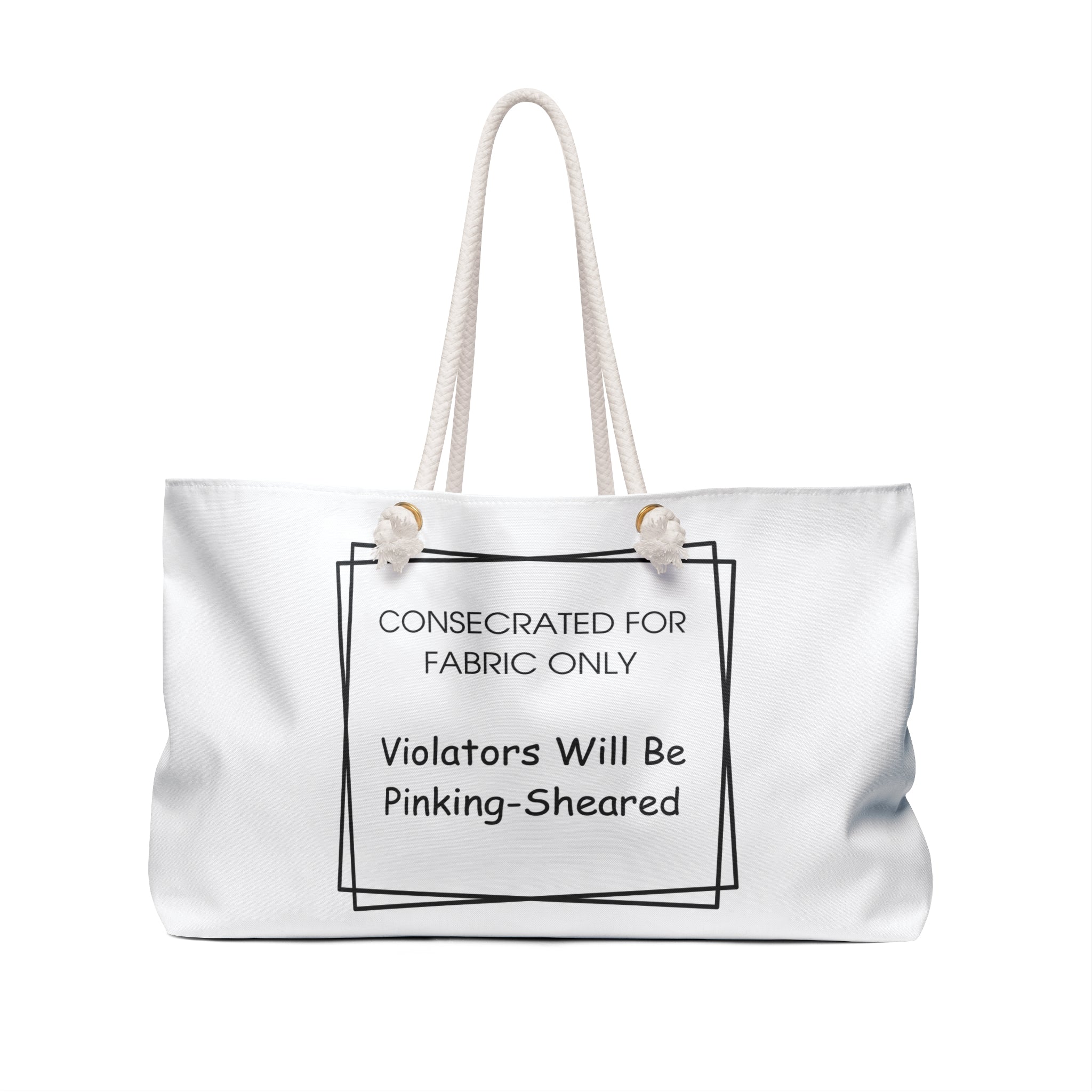 Keeper of the Sacred Shears Weekender Bag (with warning)