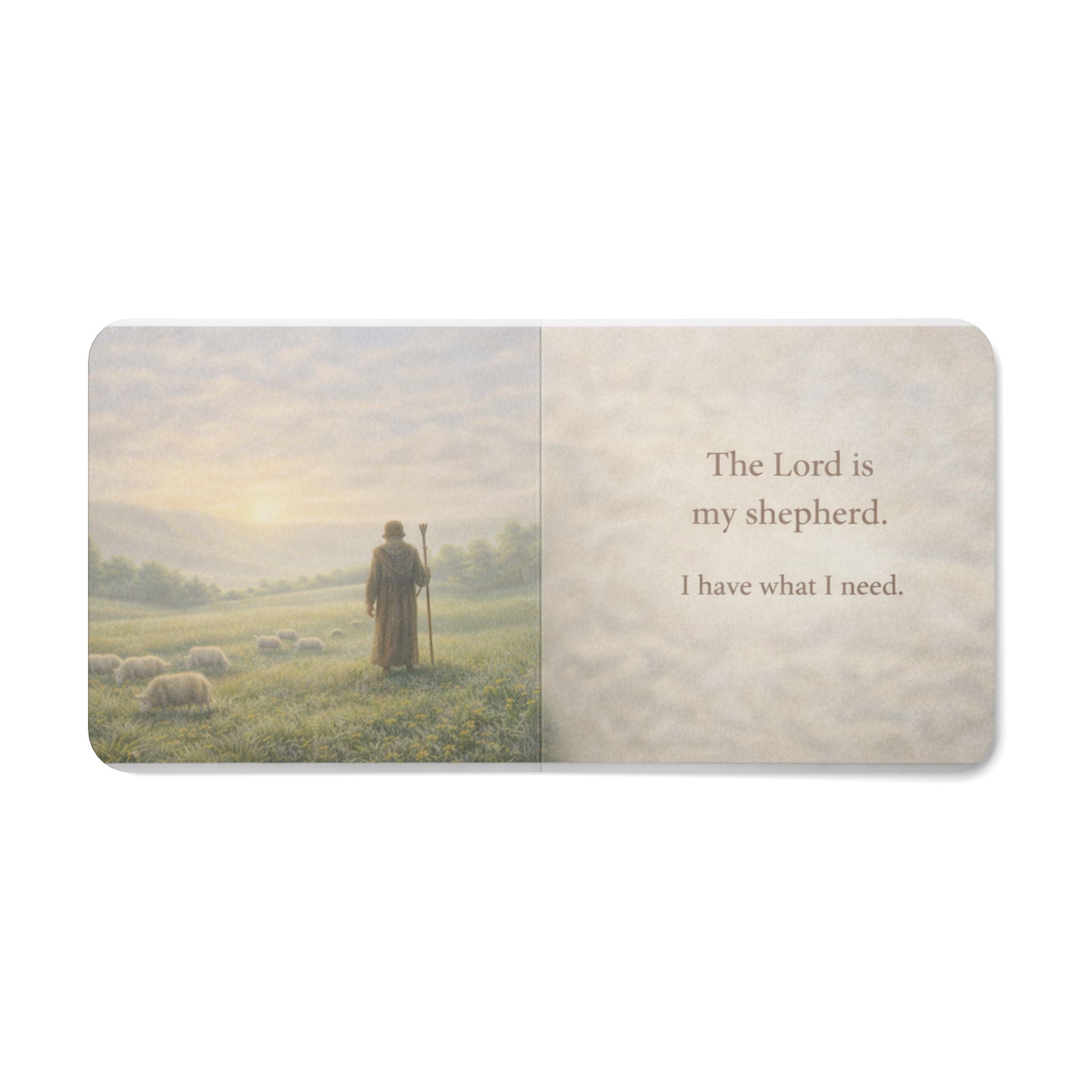 "Psalm 23--A Quiet Guide for Little Hands"  Board Book for Toddlers.