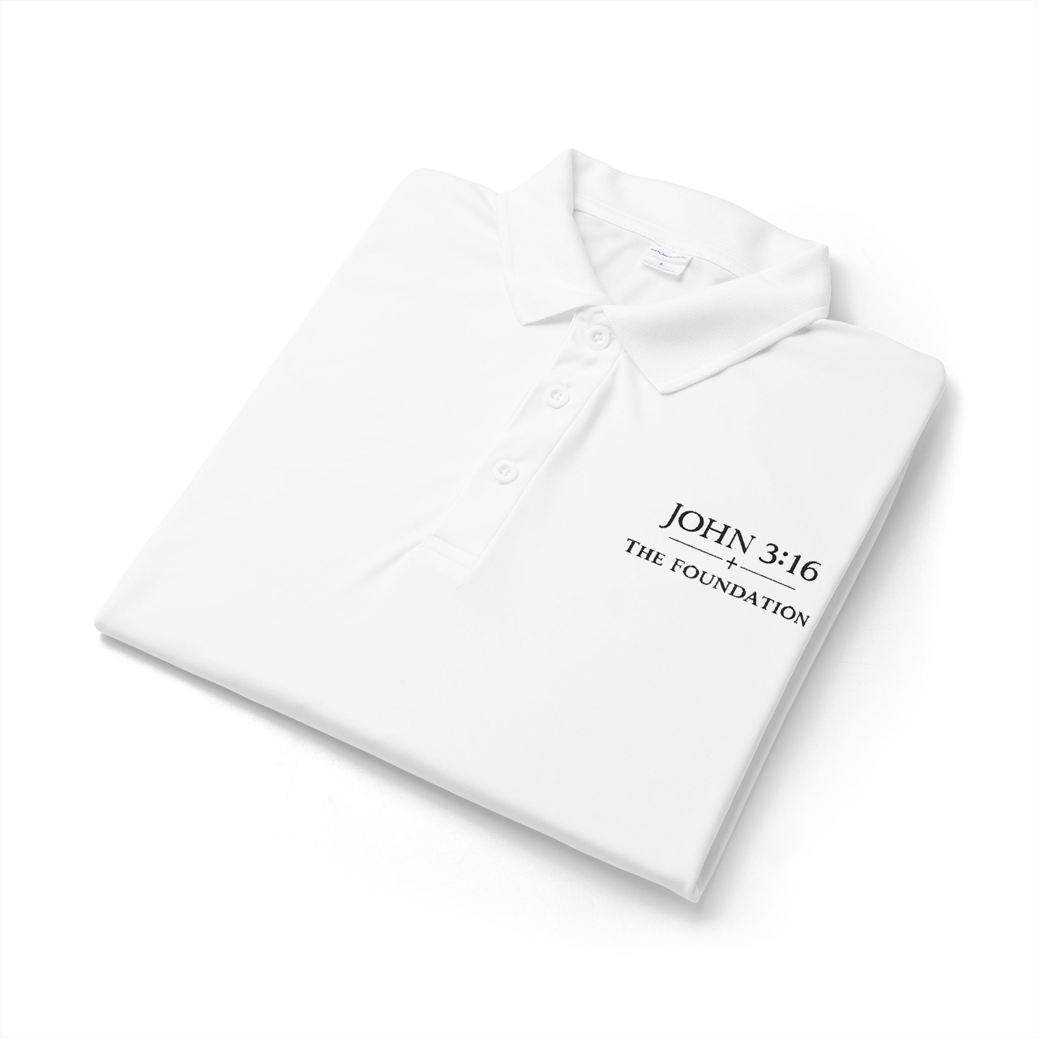 John 3:16 — Embroidered Polo   The Foundation Collection (Light colors)