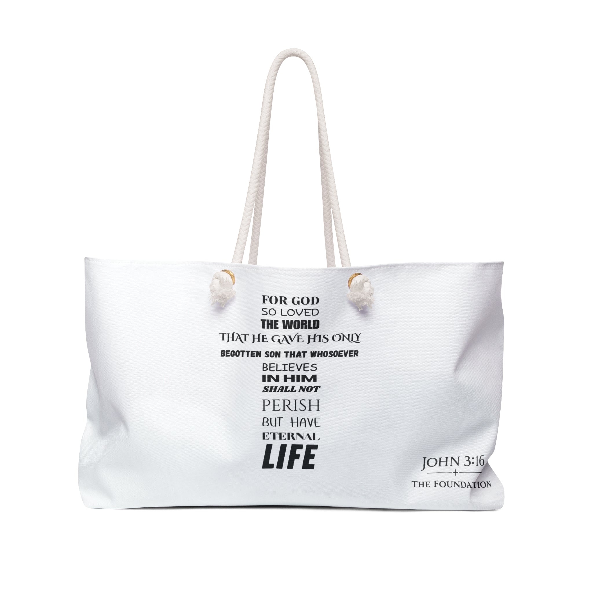 Weekender Bag — John 3:16    From The Foundation