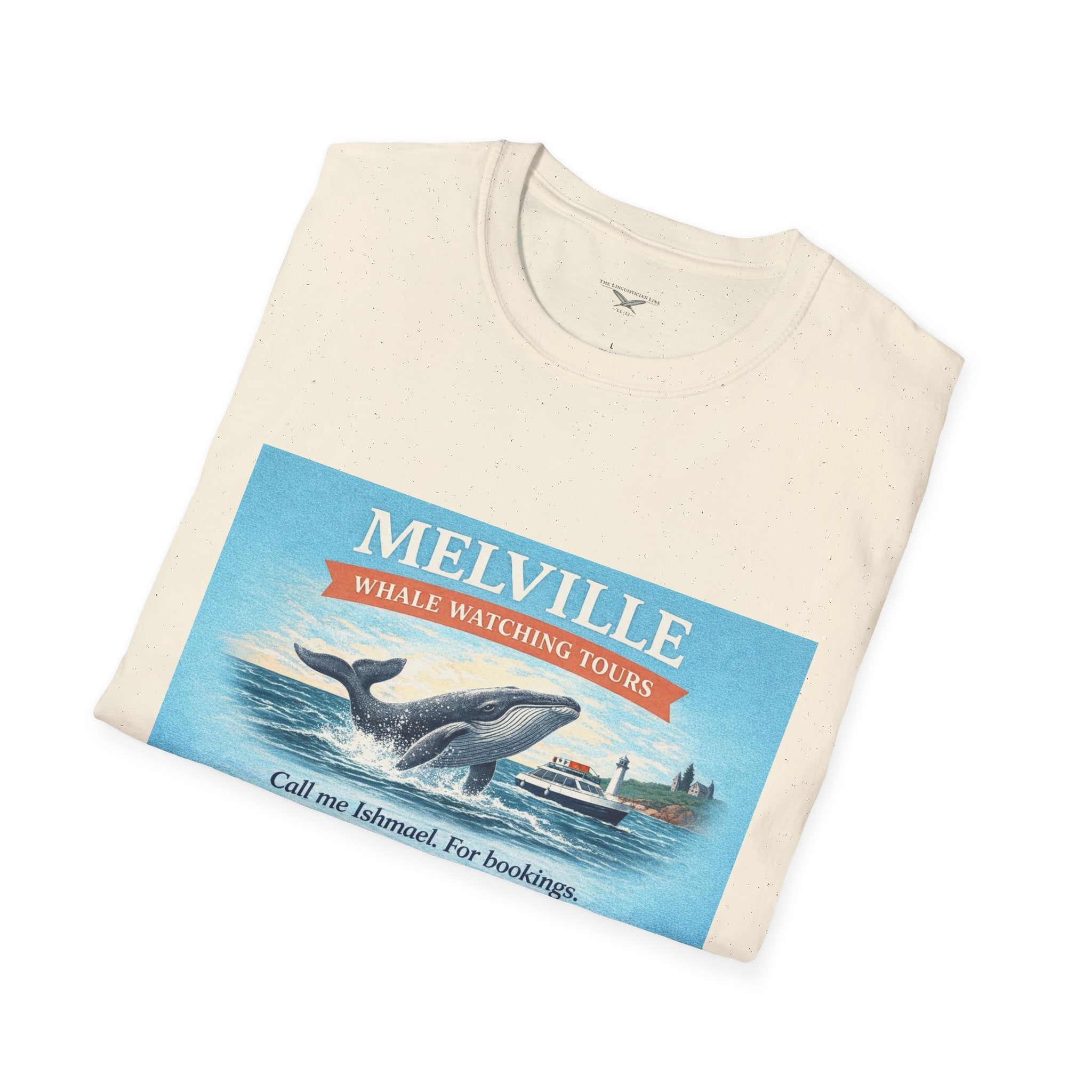 Melville Whale Watching T-Shirt — Vintage Literary Humor Tee