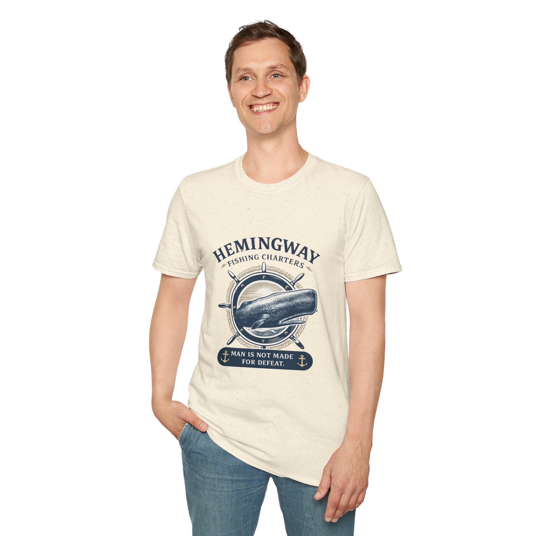Hemingway Fishing Charters Tee – Vintage Literary Humor Tee