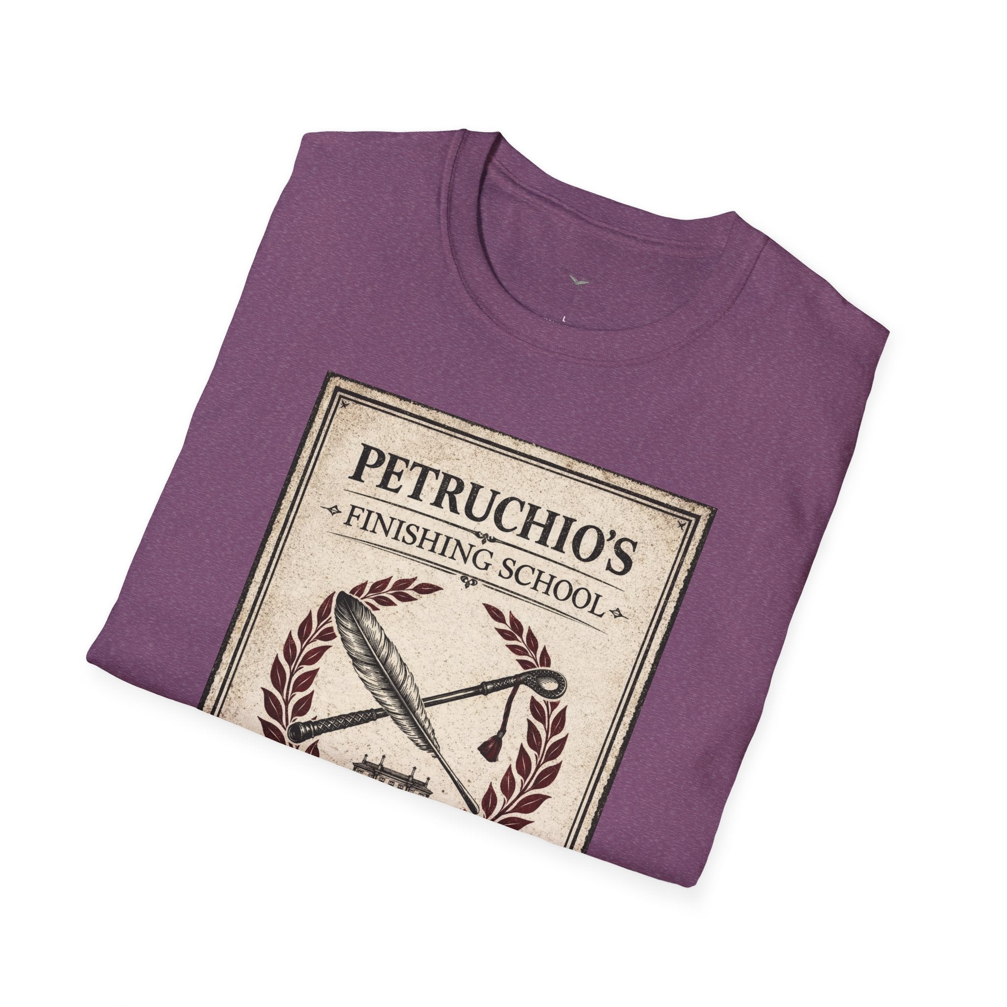 Petrucio's Finishing School T-Shirt — Vintage Literary Humor Tee