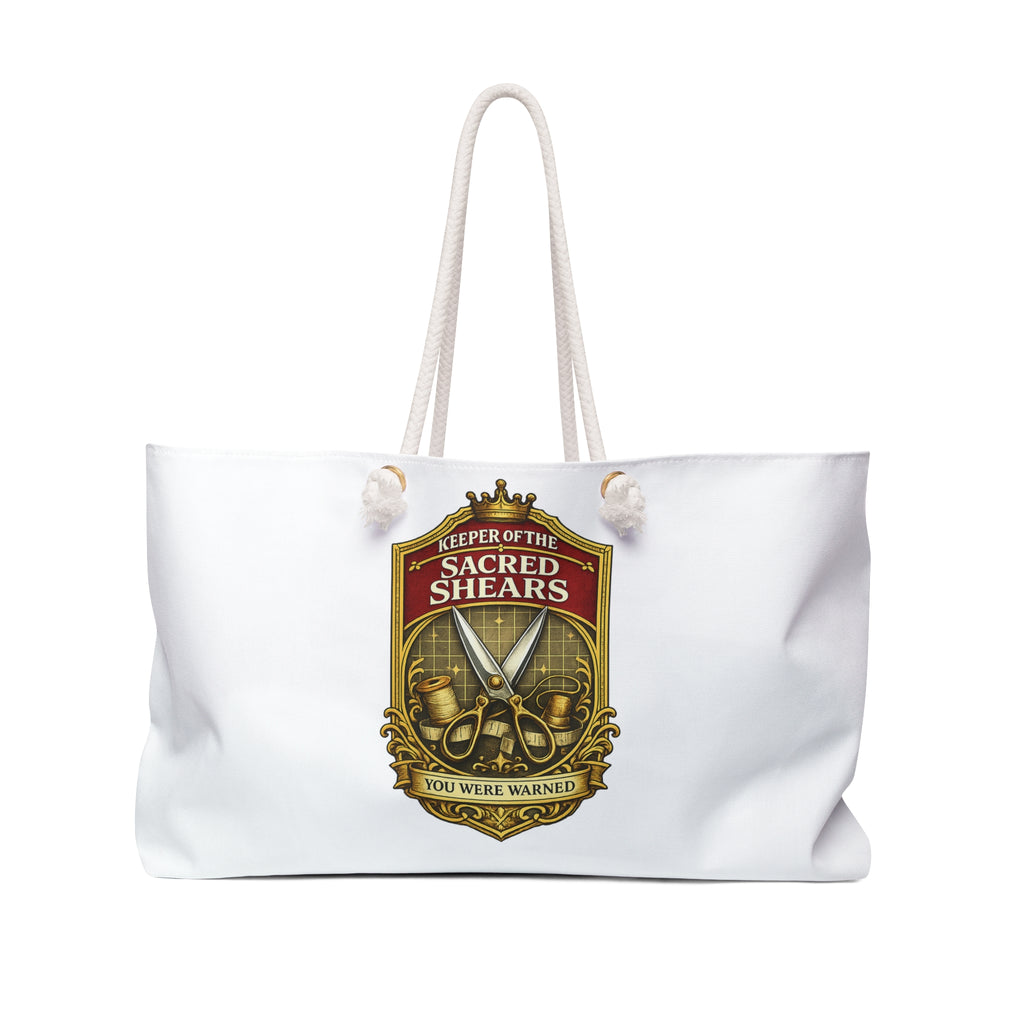 Keeper of the Sacred Shears Weekender Bag (with warning)