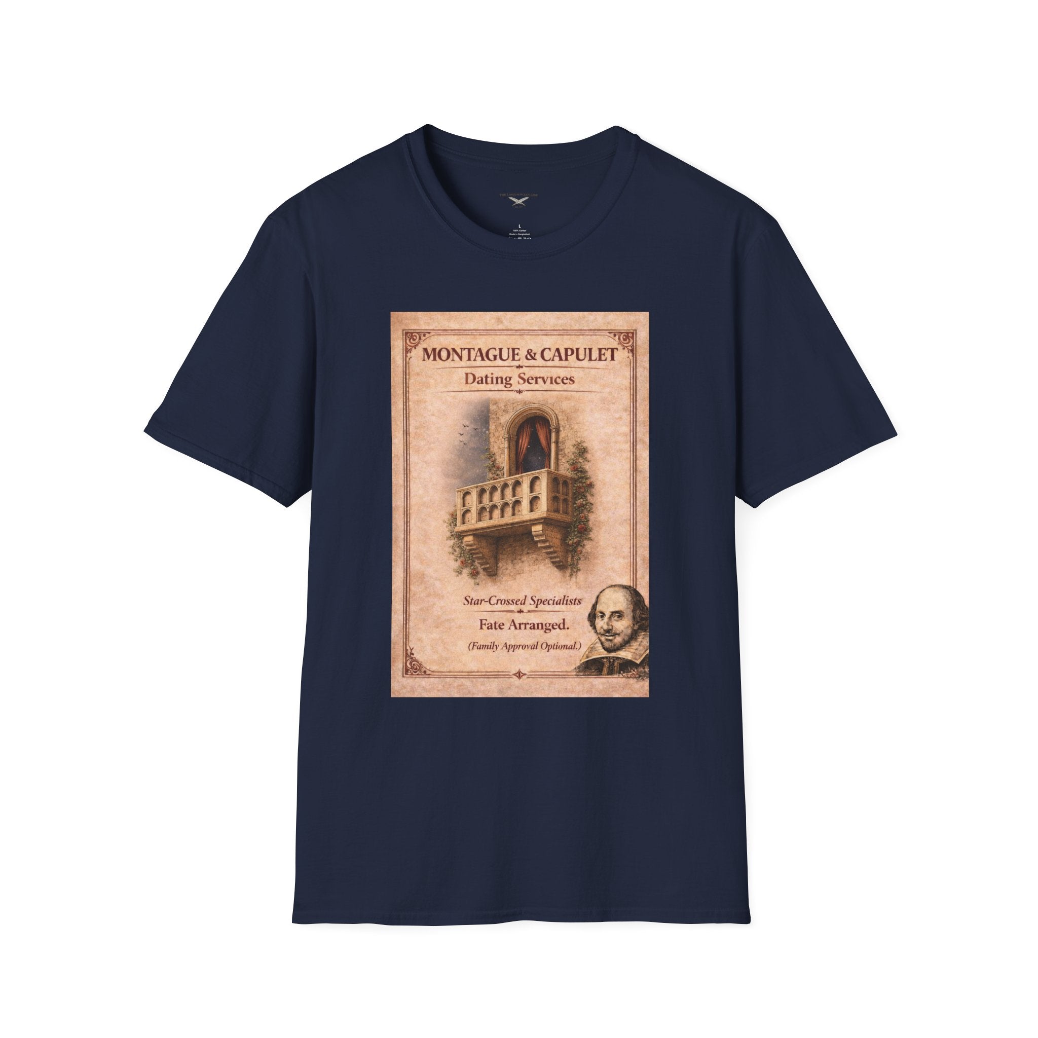 Montague & Capulet Dating Services T-Shirt – Vintage Literary Humor Tee
