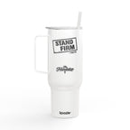 Stand Firm — Galatians 5:1 Engraved 40oz Travel Mug | Insulated Koozie Tumbler with Handle | Christian Faith Gift | The Foundation Collection