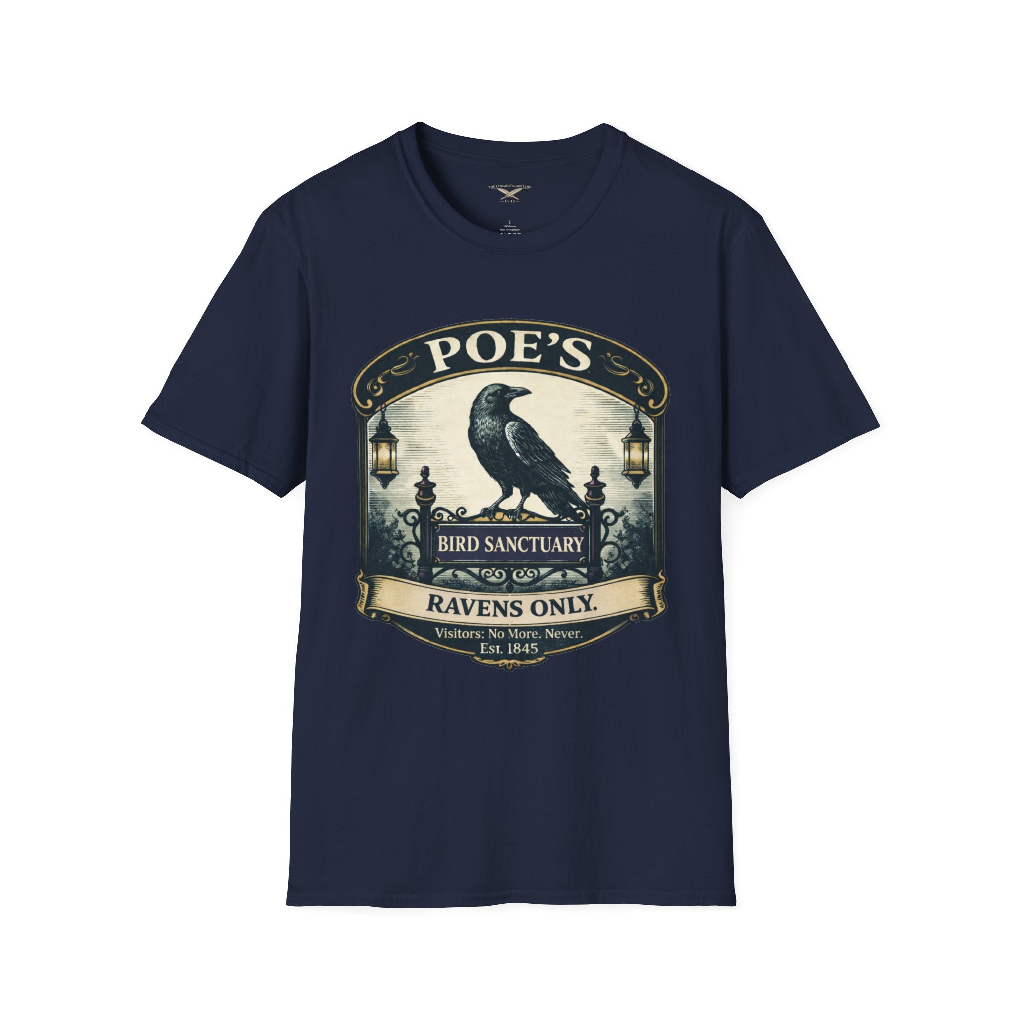 Poe’s Bird Sanctuary T-Shirt – Vintage Literary Humor Tee
