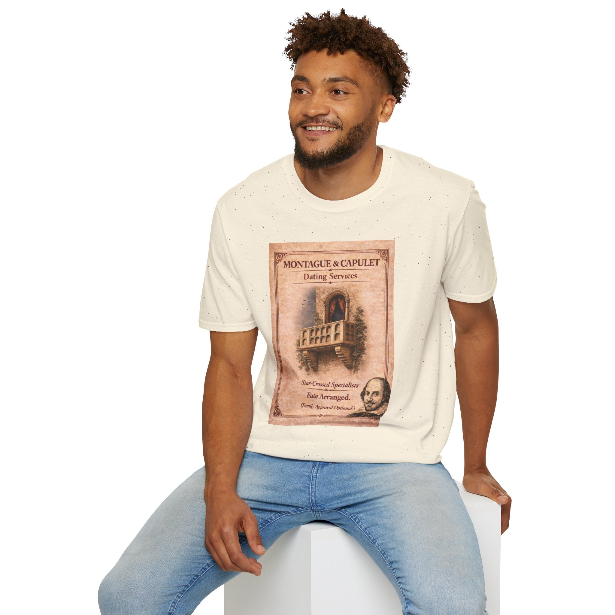 Montague & Capulet Dating Services T-Shirt – Vintage Literary Humor Tee