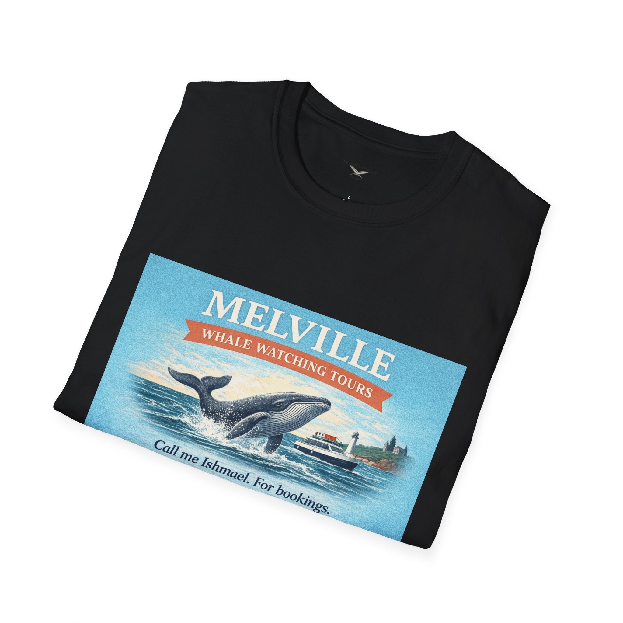 Melville Whale Watching T-Shirt — Vintage Literary Humor Tee