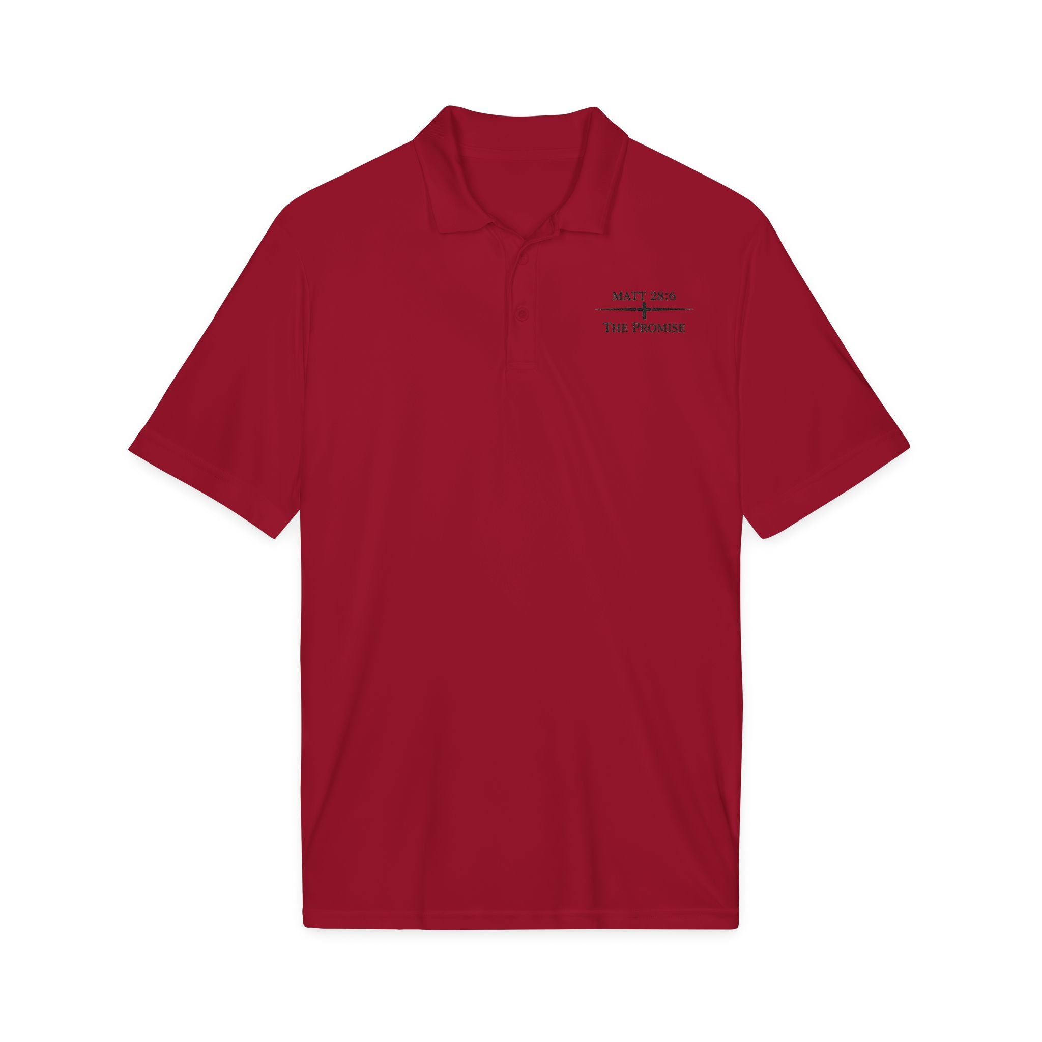 MATT 28:6 -- Embroidered Dress Polo  In Plain Clothes (Light Colors)