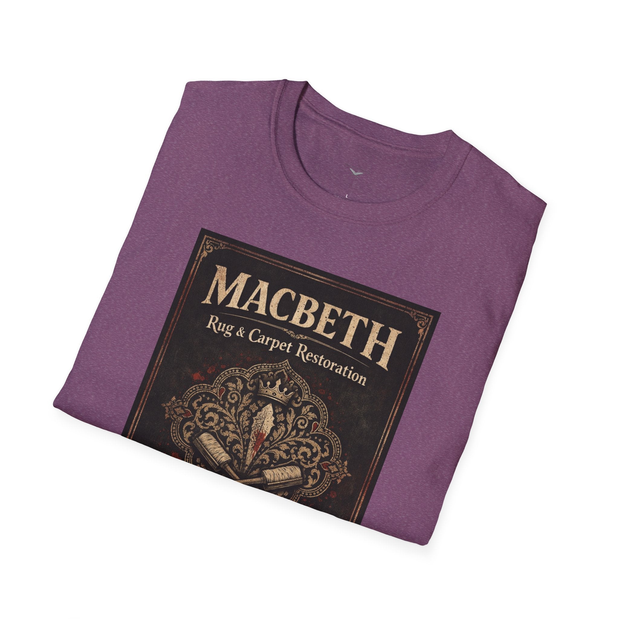 Macbeth Rug & Carpet Restoration T-Shirt — Vintage Literary Humor Tee