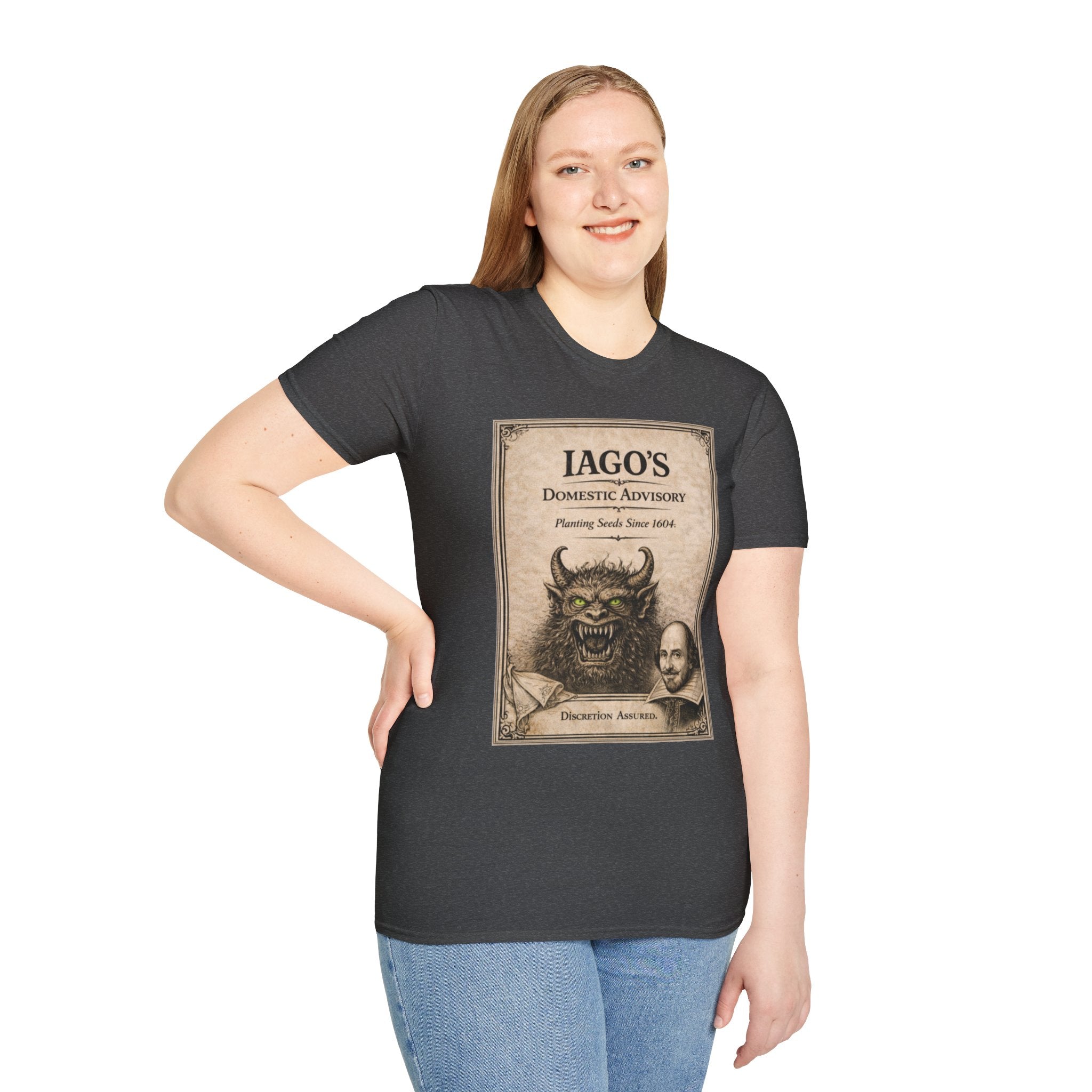 Iago’s Domestic Advisory T-Shirt – Vintage Literary Humor Tee