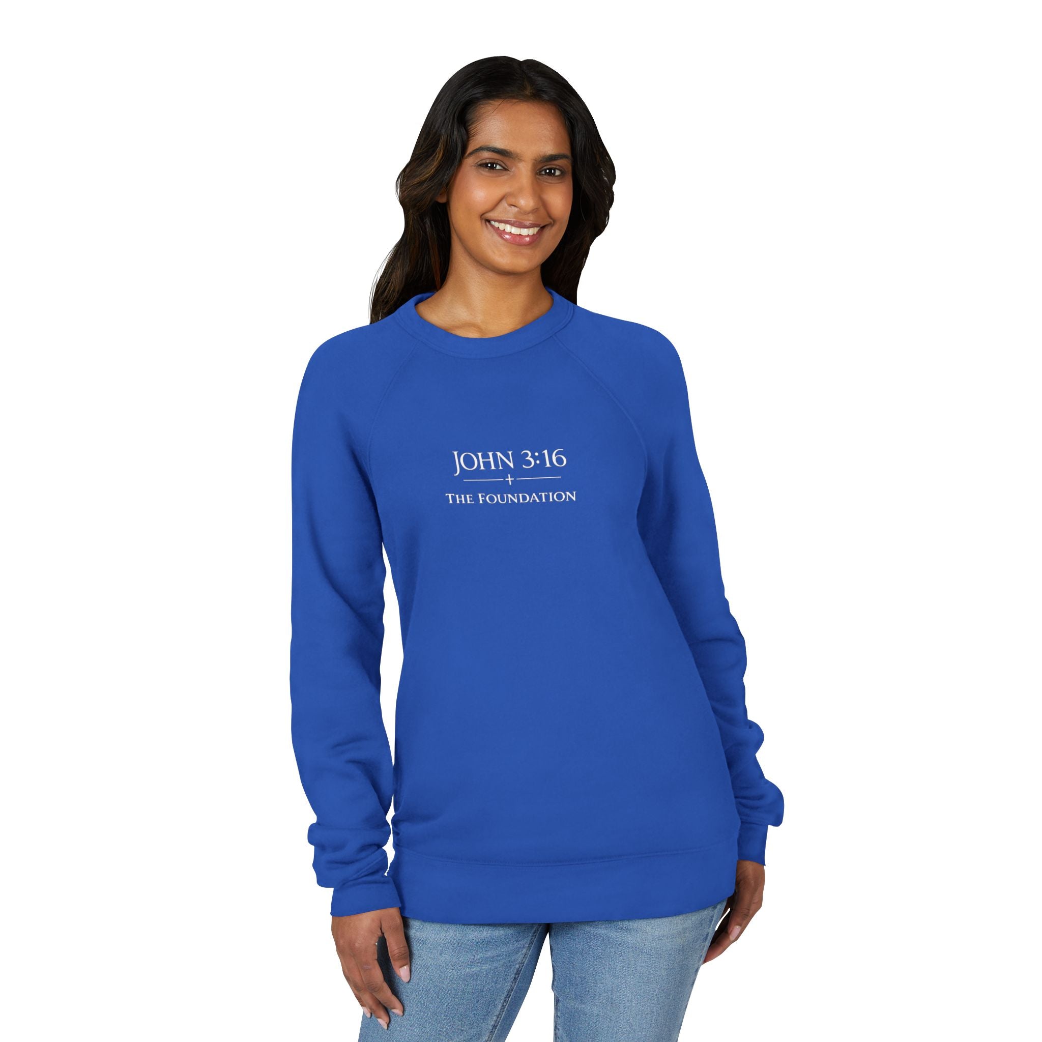 The Foundation — John 3:16 — Raglan Crewneck