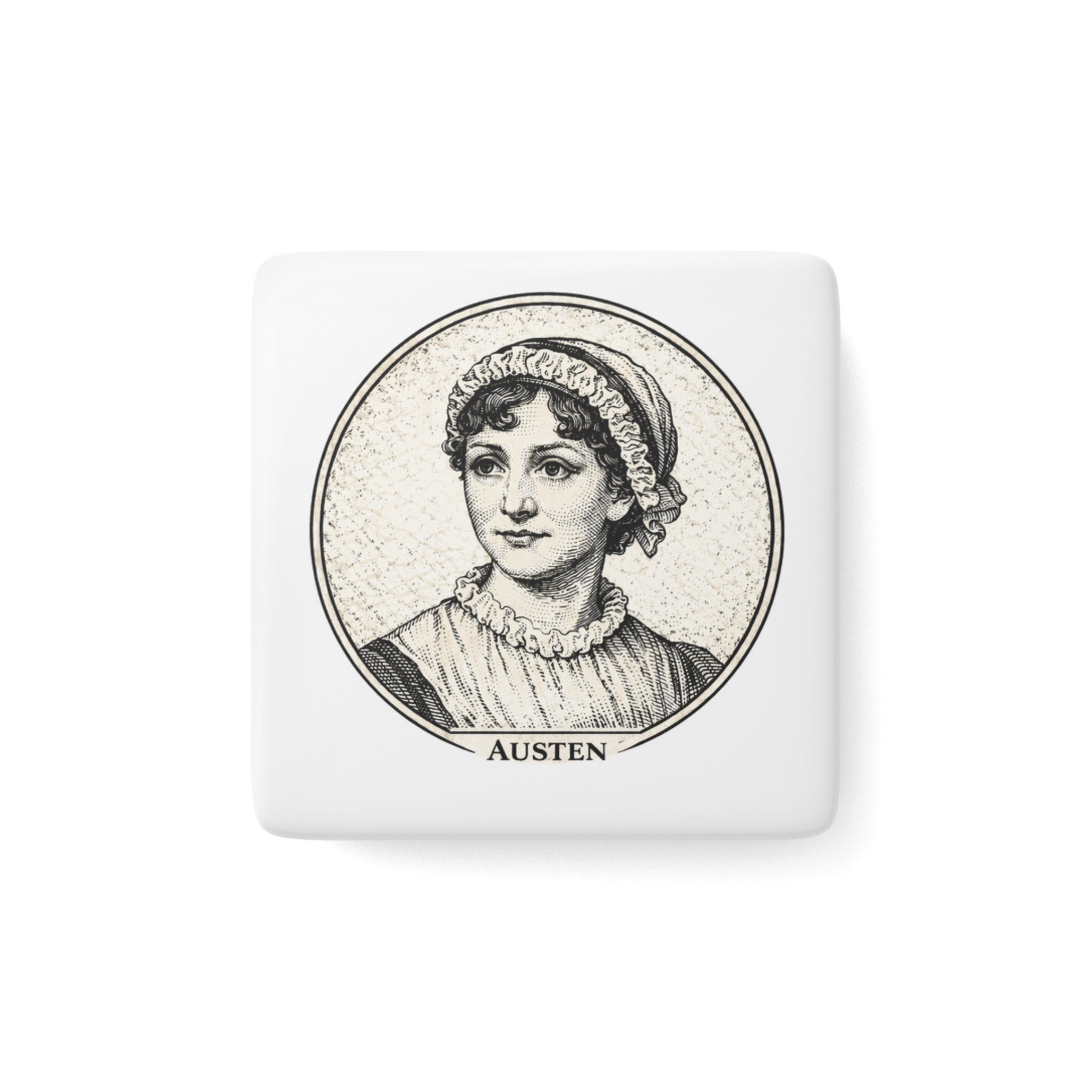 Jane Austen — Porcelain Portrait Magnet:  From The Author’s Gallery