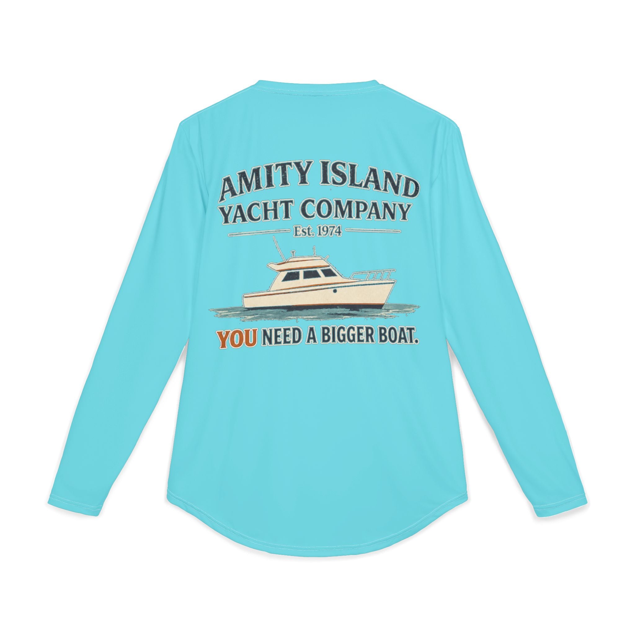 Amity Island Yacht Company — “You Need a Bigger Boat” Long Sleeve UV Fishing Shirt