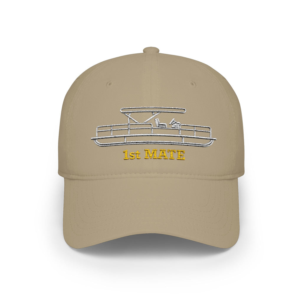 Pontoon Boat 1st Mate Embroidered Low Profile Baseball Cap