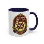 Lady of the Quilt Accent Coffee Mug — 'Legacy in Every Stitch' Quilting Gift