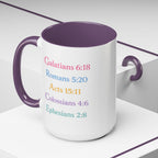 GRACE — Pastel Scripture Typography Mug  -- The Foundation Collection (15 oz)